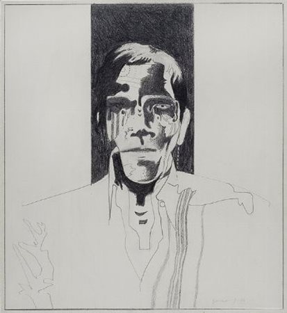Gianfranco Ferroni (Livorno, 1927 - Bergamo, 2001) Ritratto, 1966 Matita su...