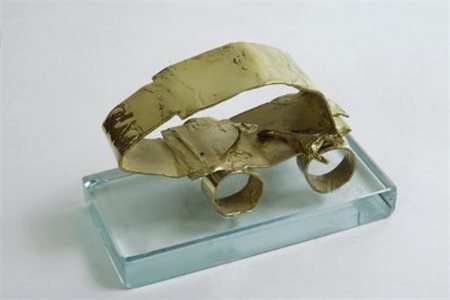 Paola Giusti Automobile elettrica Bronzo, cm. 7x12x6 Firma sul retro.