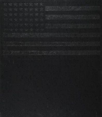 Mark Wright (New York, 1962) In the black flag, 2009 Olio su tela, cm. 80x70...