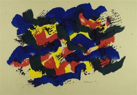 Luigi Montanarini (Firenze, 1906 - Roma, 1998) Composizione, 1989 Tempera su...