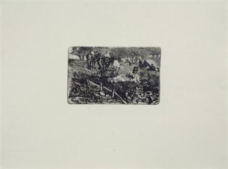 Giovanni Fattori (Livorno, 1825 - Firenze, 1908) La lettera al campo...