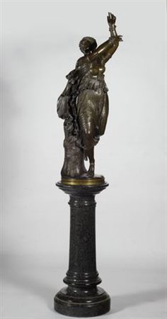 Jean Baptiste Clésinger (Besançon, 1814 - Parigi, 1883) Danzatrice Bronzo,...