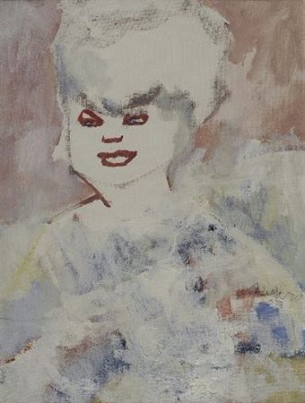 Mino Maccari (Siena, 1898 - Roma, 1989) Figura, 1963 Olio su tela, cm...