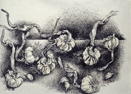 Renato Guttuso (Bagheria, 1912 - Roma, 1987) Agli China su carta riportata su...