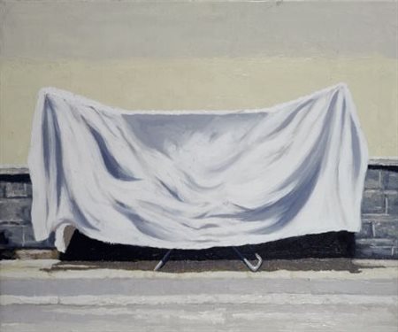 Andrea Di Marco (Palermo, 1970 - 2012) Steso, 2012 Olio su tela, cm. 50x60...