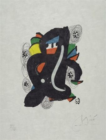 Joan Mirò (Montroig, 1893 - Palma di Mallorca, 1983) La Melodie Acide, 1980...