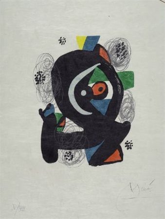 Joan Mirò (Montroig, 1893 - Palma di Mallorca, 1983) La Melodie Acide, 1980...