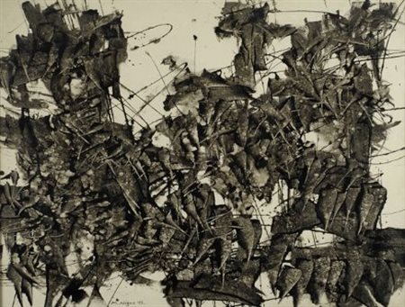 Mario Nigro (Pistoia, 1917 - Milano, 1992) Senza titolo, 1957 China e china...