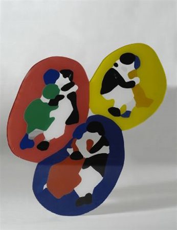 Marco Lodola (Dorno, 1955) Bolle, 1998 Smalti su perspex, cm. 80x61 Firma,...