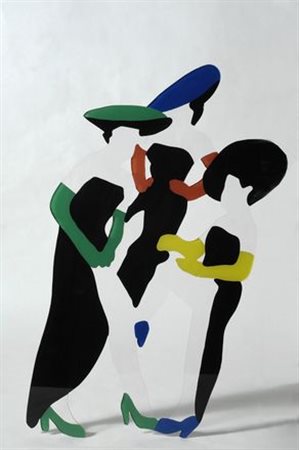 Marco Lodola (Dorno, 1955) Senza titolo, 1998 Smalti su perspex, cm. 95x52...