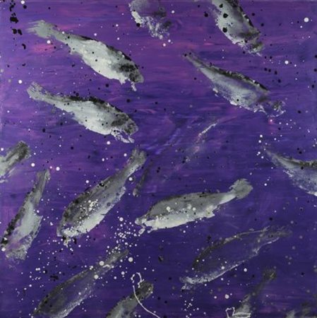 Massimo Barzagli (Marradi, 1960) Fishwatching, 2005 Olio su tela, cm. 100x100...