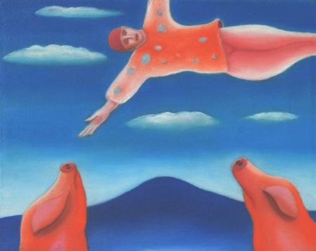 Paolo Scheggi (Castiglion d'Orcia, 1955) Senza titolo Olio su tela, cm. 24x30...