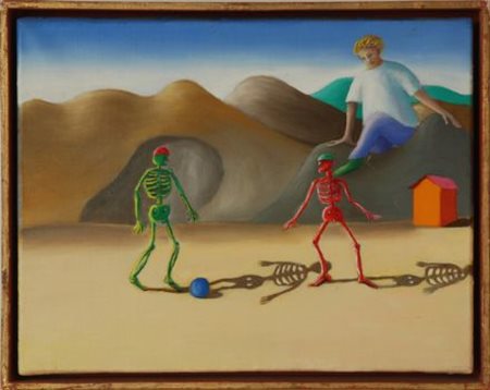 Paolo Scheggi (Castiglion d'Orcia, 1955) Giochi d'infanzia Olio su tela, cm....