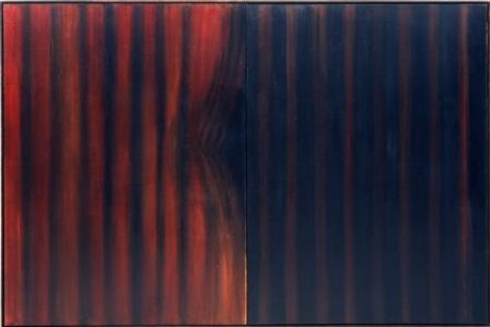 Ross Bleckner (New York, 1949) Veiling and forgetting, 1981 Olio e cera su...