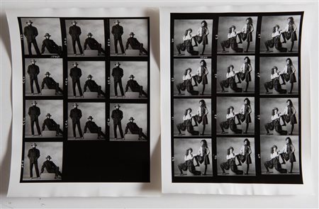 Irving Penn (Plainfield, 1917 - New York, 2009) per catalogo Basile - 2 provini stampati su carta