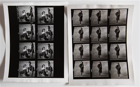 Irving Penn (Plainfield, 1917 - New York, 2009) per catalogo Basile - 2 provini stampati su carta