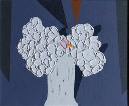 CONCETTO POZZATI (Vo 1935 - Bologna 2017) "Fiori". Olio su tela. Cm 24,2x30....