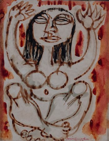 GIUSEPPE MIGNECO (Messina 1903 - Milano 1997). “Senza titolo”, 1972....