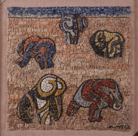 JOSE’ ORTEGA (Arroba de los Montes 1921 - Parigi 1990) “Campesinos”, 1978....