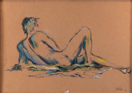 PIERO MANAI (Bologna 1951 - 1988) "Senza titolo". Tenica mista su carta. Cm...