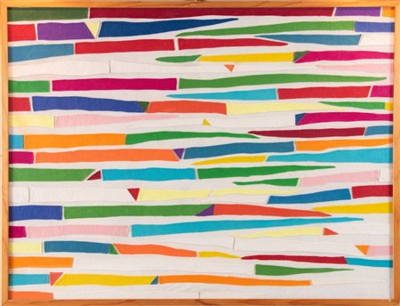 PIERO DORAZIO (Roma 1927 - Perugia 2005) “Tre B”, 1974. Multiplo a collage di feltro. Cm 87x114. Al retro...