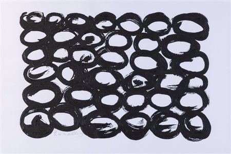 JANNIS KOUNELLIS (Pireo 1936 – Roma 2017) "Senza titolo". Tecnica mista su...