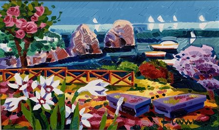 ATHOS FACCINCANI (Peschiera del Garda 1951) "Paesaggio nella luce di Capri"....