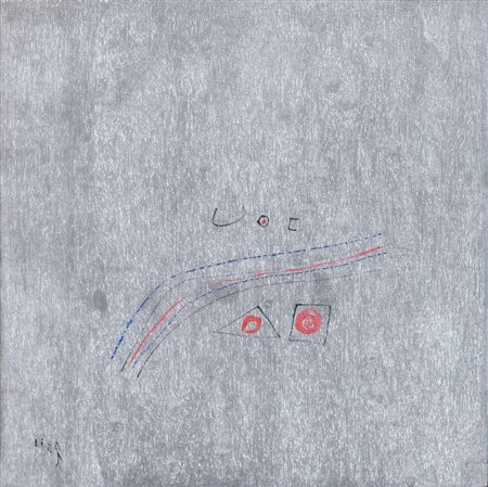 LI YUAN CHIA (Guangxi 1929 - Carlisle 1994) "Senza titolo". Olio su tavola....