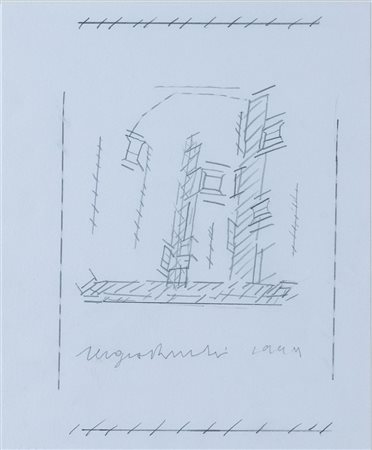 SERGIO ROMITI (Bologna 1928 - 2000). “Composizione”, 1999. Disegno su carta....