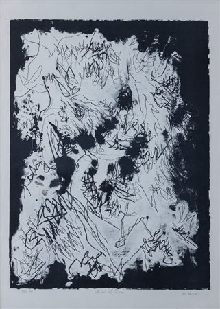 VASCO BENDINI (Bologna 1922 - Roma 2015) "Senza titolo", 1962. Litografia su...