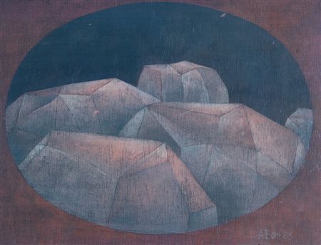 A. BONI (XX secolo) "La stella polare", 1983. Olio su tavola. Cm 23x30. Opera...
