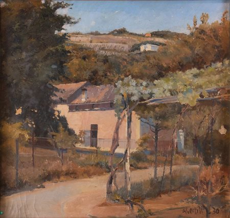 ARNALDO GENTILI (Bologna 1890 - 1988) "Senza titolo", 1930. Olio su tela. Cm...