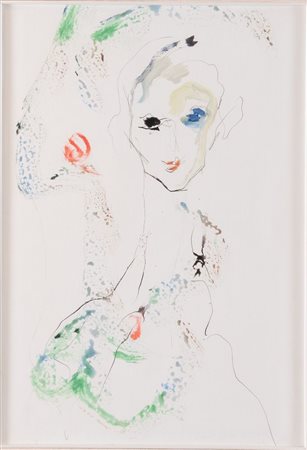 ERNESTO TRECCANI (Milano 1920 - 2009) "Ritratto". Olio su tela. Cm 50x35....