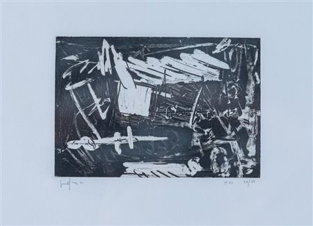 EMILIO VEDOVA (Venezia 1919 - 2006) "Senza titolo", 1974. Incisione su carta....