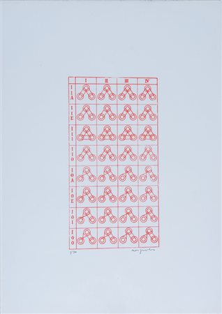 UGO NESPOLO (Mosso 1941) "Verità e menzogna", 1968. Litografia a colori su...