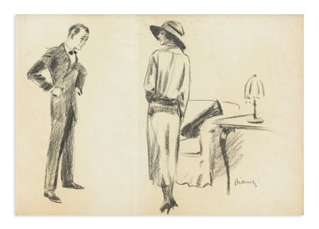 ALBERTO BIANCHI (1882-1969) - Senza Titolo (Studio per illustrazione)