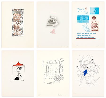 AUTORI VARI (MUSSIO, SANESI, LAUDI, OBERTO, MIGNANI) - Lotto unico composto da 6 opere grafiche