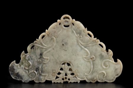 <br>PIETRA SONORA IN GIADA, QING<br>Cina, XIX-XX secolo