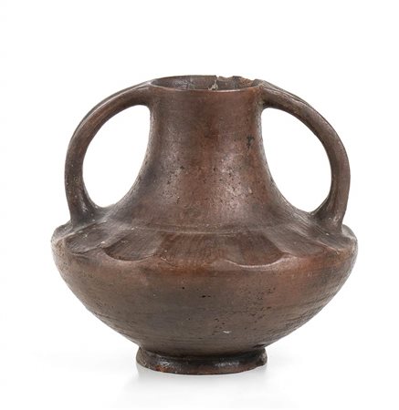 <br>ANFORETTA IN IMPASTO BRUNO<br>VIII secolo a.C.