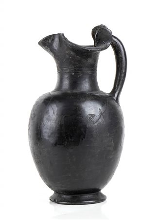 <br>OINOCHOE A ROTELLE ETRUSCA IN BUCCHERO<br>VII - VI secolo a.C.