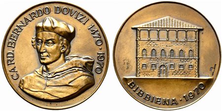 <br>BIBBIENA. Medaglia 1970 Cardinal Bernardo Dovizi. AE (118 g - 60 mm).