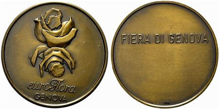 <br>GENOVA. Medaglia Fiera di Genova Euro Flora. AE (122 g - 70.6 mm).