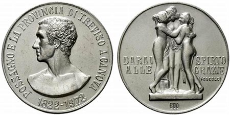 <br>TREVISO. Canova. Medaglia Possagno e la provincia di Treviso. Ag (39,07 g - 44,3 mm).