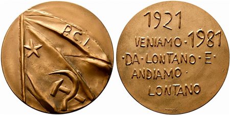 <br>P.C.I. Medaglia 1981 VENIAMO DA LONTANO E ANDIAMO LONTANO. AE (226 g - 90,19 g)