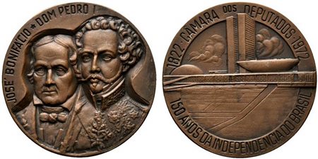 <br>BRASILE. Medaglia 150° anniversario dell'Indipendenza 1822-1972. AE (52,8 g - 50,13 mm). FDC