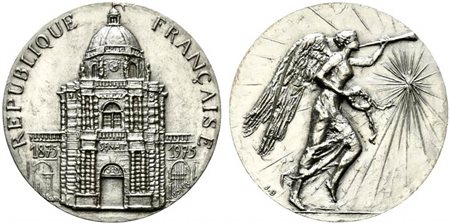 <br>FRANCIA. Medaglia 1975 Repubblica Francese. Ag (77 g - 49,5 mm). 