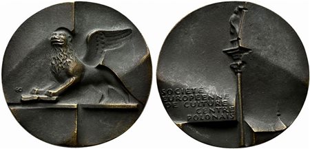 <br>POLONIA. Medaglia Société Européenne de Culture Centre Polonais. AE (285 g - 76 mm)