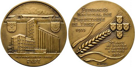 <br>PORTOGALLO. Medaglia 1963 FNPT. AE (235g - 80,6 mm).