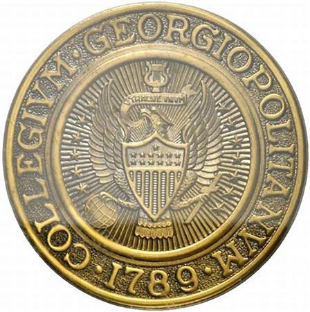 <br>STATI UNITI. UNIVERSITA' GEORGIOPOLITANA. Medaglia fermacarte (123 g - 75 mm).