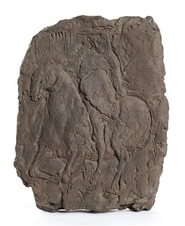 LANFRANCO FRIGERI (Quingentole, 1920 - Poggio Rusco, 2019)<br>Cavaliere a cavallo